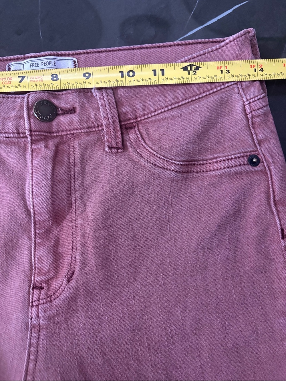 Free People Skinny Leg Ankle Faded Jeans in Rust Pink Women’s 28 Grunge,90s,boho - Picture 7 of 9